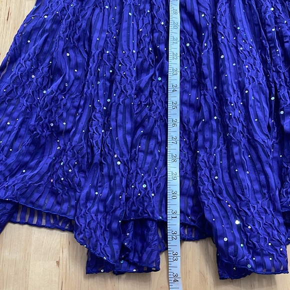 MAXIMA VINTAGE 3-PIECE SKIRT TOP CAMISOLE WOMEN Sz S EMBELLISHED SEQUINS PURPLE - Picture 14 of 16